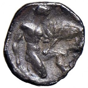 CALABRIA Taranto - Diobolo (circa 380-334 a.C.) Testa di Ate...