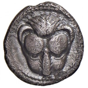 BRUTTIUM Reggio - Dracma (450-445 a.C.) Maschera di leone - ...