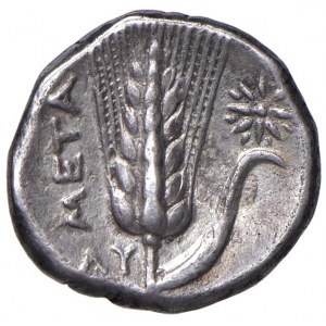LUCANIE Metapontum - Statère (330-290 av. J.-C.) - Tête de Déméter...