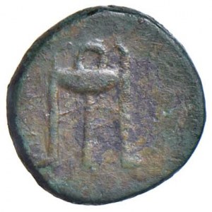 LUCANIA Metapontum (4./3. stol. př. n. l.) AE - Trojnožka - R/ Lette...