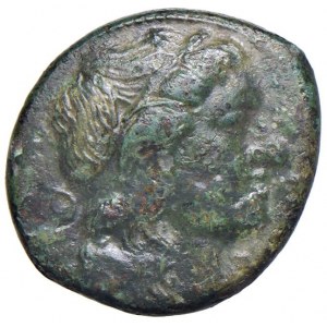 SICILIA Siracusa - Pyrrhos. (278-276 a.C.) Æ - Testa di Kore...