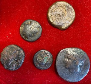 Lot of Greek coins, for examination, no returns accepted....