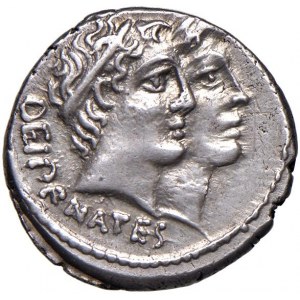 Antia - C. Antius C. f. Restio - Denier (47 av. J.-C.) Tête de...