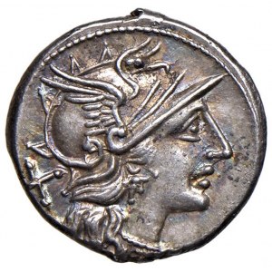 Afrania - Spurius Afranius - Denario (150 a.C.) Testa di Rom...