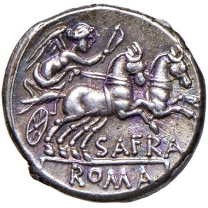 Afrania - Spurius Afranius - Denario (150 a.C.) Testa di Rom...