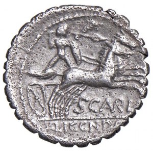 Aurelia - M. Aurelius Scaurus - denár (118 pred n. l.) Hlava ...