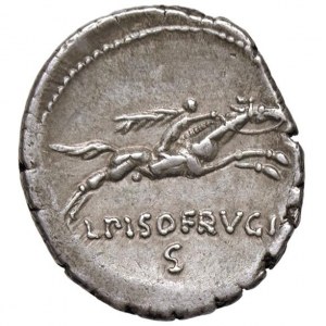 Calpurnia - L. Calpurnius Piso Frugi - Denarius (90 v. Chr.) Tes...