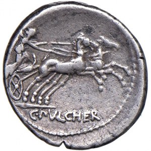 Claudia - C. Claudius Pulcher - Denier (110-109 av. J.-C.) Tête...