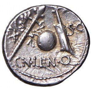 Cornelia - Cn. Lentulus - Denarius (76-75 v. Chr.) Kopf des Gen...