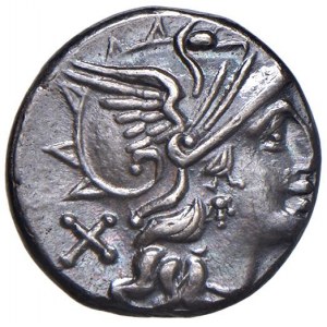 Decimia - C. Decimius Flavus - Denario (150 a.C.) Testa di R...
