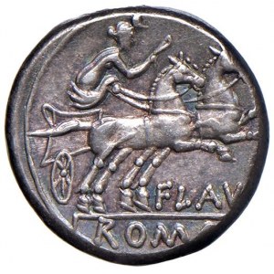 Decimia - C. Decimius Flavus - Denario (150 a.C.) Testa di R...