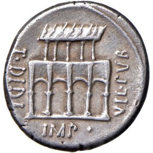 Didia - Titus Didius - Denarius (55 v. Chr.) Kopf der Konkordie...