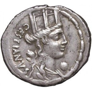Plaetoria - M. Plaetorius M. f. Cestianus - Denario (67 a.C....