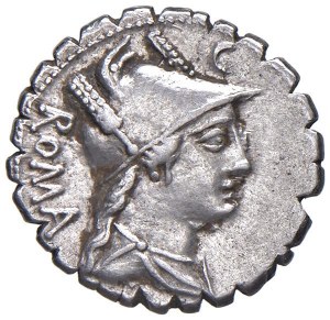 Poblicia - C. Poblicius Q. f. - Denár (80 př. n. l.) Poprsí R..