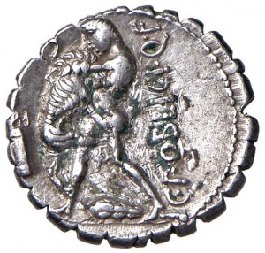 Poblicia - C. Poblicius Q. f. - Denár (80 př. n. l.) Poprsí R..