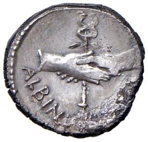 Postumia - D. Postumius Albinus Bruti f. - Denarius (48 B.C.)...