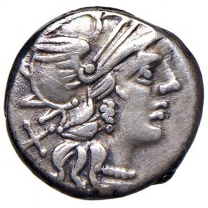Renia - C. Renius - Denario (138 a.C.) Testa di Roma a d. - ...