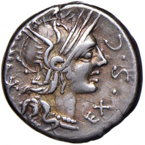 Sergia - M. Sergius Silus - Denario (116-115 a.C.) Testa di ...