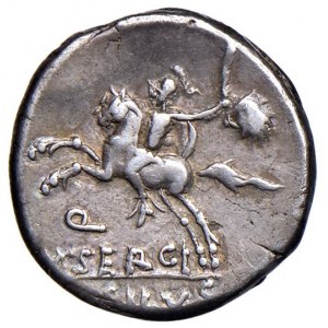 Sergia - M. Sergius Silus - Denario (116-115 a.C.) Testa di ...