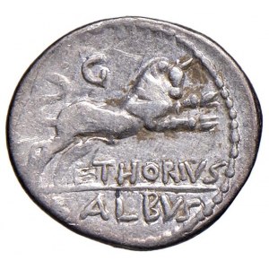 Thoria - L. Thorius Balbus - Denario (105 a.C.) Testa di Giu...
