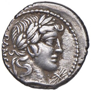 Vibia - C. Vibius C. f. Pansa - Denario (90 a.C.) Testa di A...