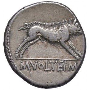 Volteia - Volteius M. f. (78 pred n. l.) Denár - Hlava Herca...