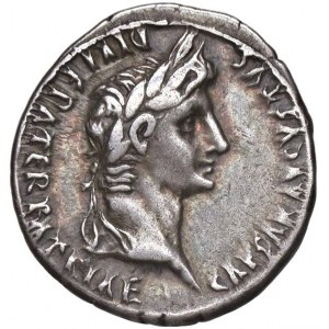 Augusto (27 a.C.-14 d.C.) Denario (Lugdunum) Testa laureata ...