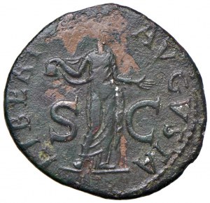 Claudius (41-54) Axis - Head to s. - R/ the standing Liberty of ...