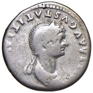 Giulia Titi (figlia di Tito) Denario - Busto diademato e dra...