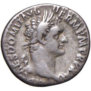 Domiziano (81-96) Denario - Testa laureata a d. - R/ Minerva...