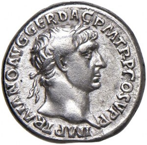 Trajan (98-117) Denarius - Laureate bust r. - R/ Dacia...
