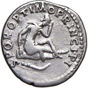 Trajan (98-117) Denar - Lorbeerbüste r. - R/ Dacia...