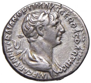 Trajan (98-117) Denarius - Bust laureate and draped in d...