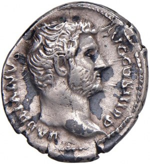 Hadrian (117-138) Denarius - Head to r. - R/ The Pieta standing ...