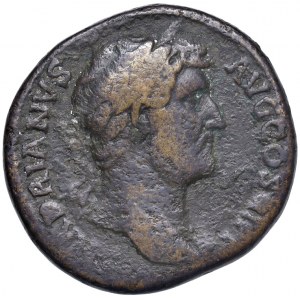 Adriano (117-138) Sesterzio - Testa laureata a d. - R/ La Fo...
