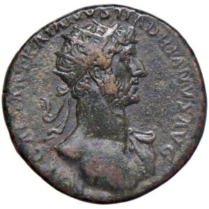 Adriano (117-138) Dupondio - Testa radiata a d. - R/ La Fort...