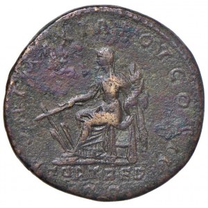 Adriano (117-138) Dupondio - Testa radiata a d. - R/ La Fort...