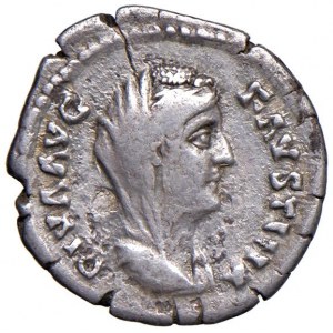 Faustina I (moglie di Antonino Pio) Denario - Busto drappegg...