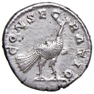 Faustina II (moglie di Marco Aurelio) Denario - Busto drappe...