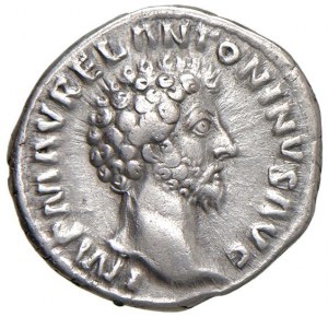 Marcus Aurelius (161-180) Denarius - Head to r. - R/ Providenti...