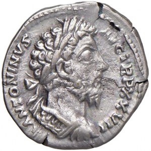 Marco Aurelio (161-180) Denario - Busto laureato e corazzato...