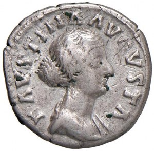 Faustina II (wife of Marcus Aurelius) Denarius - Bust drapes...