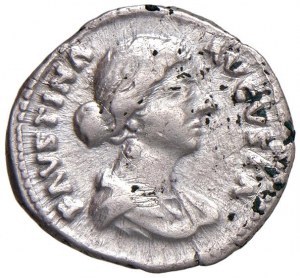 Faustina II (wife of Marcus Aurelius) Denarius - Bust drapes...