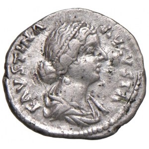 Faustina II (moglie di Marco Aurelio) Denario - Busto drappe...