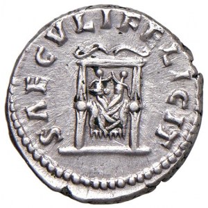 Faustina II (moglie di Marco Aurelio) Denario - Busto drappe...