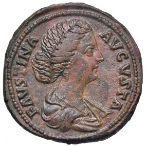 Faustina II (moglie di Marco Aurelio) Sesterzio - Busto a d....