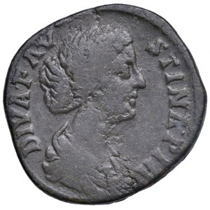 Faustina II (moglie di Marco Aurelio) Sesterzio - Busto drap...