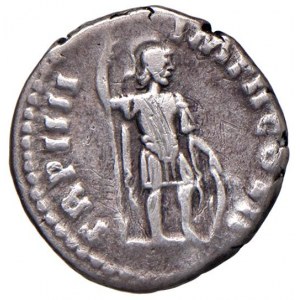 Lucio Vero (161-169) Denario - Testa laureata a d. - R/ Mart...