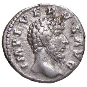 Lucio Vero (161-169) Denario - Testa a d. - R/ Providentia s...