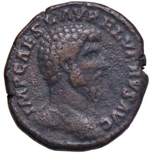 Lucio Vero (161-169) Asse - Testa a d. - R/ La Fortuna sedut...